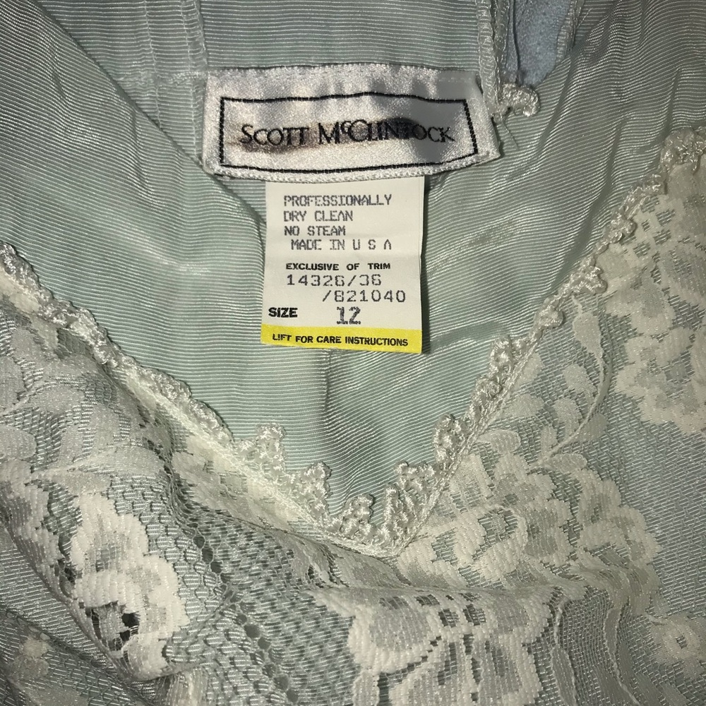 Vintage Seafoam Mint McClintoc Prom Dress - Picture 7 of 8